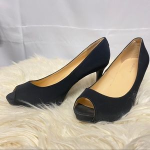 Black open toed Liz Claiborne Heel